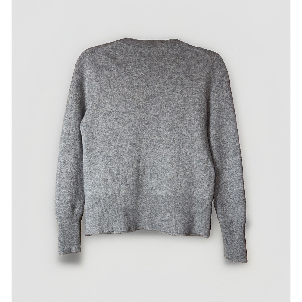 J. Crew Women's Cashmere Sweater Size Small Gray Minimalist Pullover Crew Neck - Picture 3 of 6